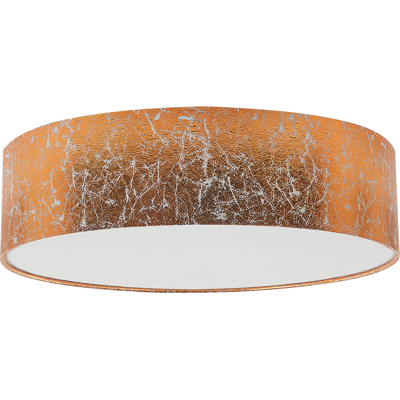 BELIANI Lámpara De Techo Cobriza Poli Algodón Pantalla De Tambor De Tela Ø 45 Cm Boho Moderno Rena BELIANI Lámpara De Techo Cobriza Poli Algodón Pantalla De Tambor De Tela Ø 45 Cm Boho Moderno Rena