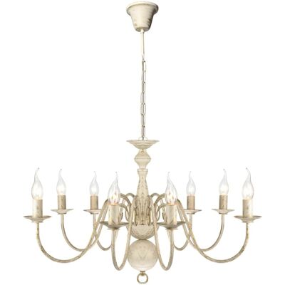 Lámpara de araña de metal blanco antiguo vidaXL - Luz de techo Lámpara de araña de metal blanco antiguo vidaXL - Luz de techo