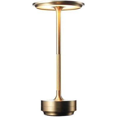 OLOEY Lámpara De Mesa Inalámbrica, Regulable, Resistente Al Agua, De Metal, Recargable Por Usb (dorada) -xx-haoyi OLOEY Lámpara De Mesa Inalámbrica, Regulable, Resistente Al Agua, De Metal, Recargable Por Usb (dorada) -xx-haoyi