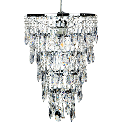 Beliani Lámpara Colgante Plateada - Lámpara de Suspensión - Diseño Glamoroso Beliani Lámpara Colgante Plateada - Lámpara de Suspensión - Diseño Glamoroso
