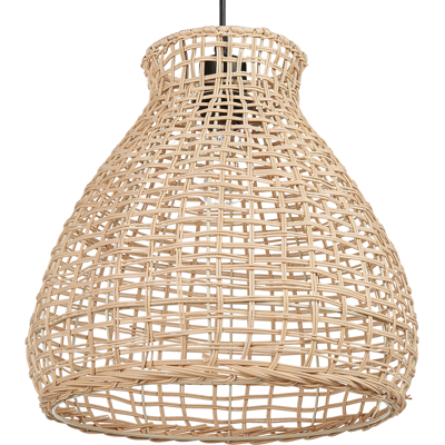 Lámpara colgante de ratán natural Beliani - Luz de techo Lámpara colgante de ratán natural Beliani - Luz de techo