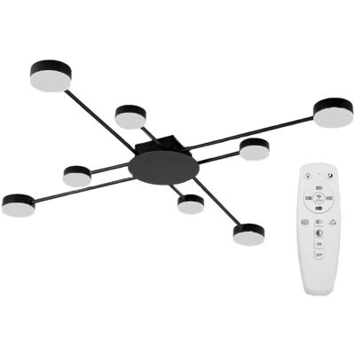 Toolight Lámpara de Techo LED Negra - 8 Puntos - Diseño Moderno Toolight Lámpara de Techo LED Negra - 8 Puntos - Diseño Moderno