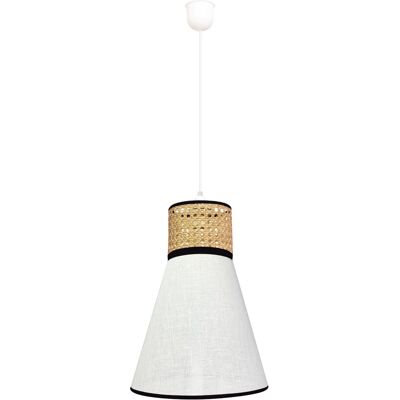Wonderlamp Lámpara Colgante de Estilo Étnico - Lino y Rafia Wonderlamp Lámpara Colgante de Estilo Étnico - Lino y Rafia