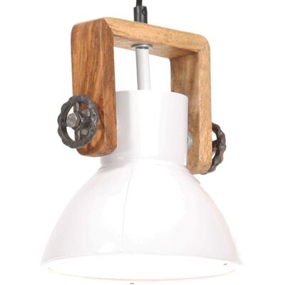 Lámpara colgante industrial vidaXL - E27 25 W Blanco Rústico Lámpara colgante industrial vidaXL - E27 25 W Blanco Rústico