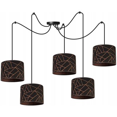 OEM Lámpara De Techo Colgante, Pantalla Con Estampado De Araña, Cobre OEM Lámpara De Techo Colgante, Pantalla Con Estampado De Araña, Cobre