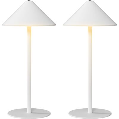 JHY DESIGN Lámpara De Mesa Led Con Cable Usb, Interruptor Táctil, Metal, Recargable, Blanca JHY DESIGN Lámpara De Mesa Led Con Cable Usb, Interruptor Táctil, Metal, Recargable, Blanca