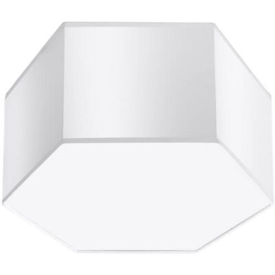 Lámpara de Techo Hexagonal Sollux Lighting Sunde - LED, Blanco/Negro Lámpara de Techo Hexagonal Sollux Lighting Sunde - LED, Blanco/Negro