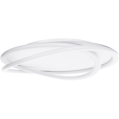 BELIANI Lámpara De Techo Luces Led Integradas Redonda Blanco Leylan BELIANI Lámpara De Techo Luces Led Integradas Redonda Blanco Leylan
