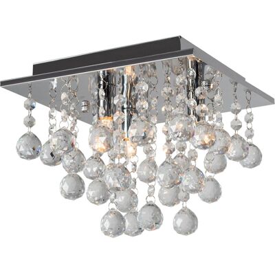 Toolight Lámpara de Techo APP404-C Cristal 3 Luces G9 - Transparente / Cromo Toolight Lámpara de Techo APP404-C Cristal 3 Luces G9 - Transparente / Cromo