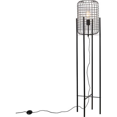 Industrial Lámpara De Pie Industrial Negra - Bliss Vefa Acero Alargada Adecuado Para Led Max. 1 X 40 Watt - Qazqa Industrial Lámpara De Pie Industrial Negra - Bliss Vefa Acero Alargada Adecuado Para Led Max. 1 X 40 Watt - Qazqa