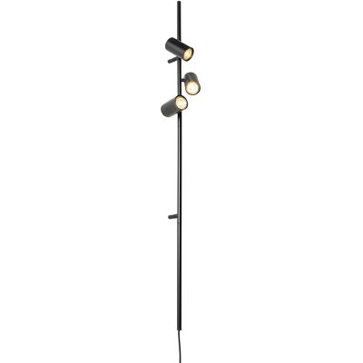 Moderno Aplique Negro Con Interruptor De Pie 3-luces - Jeana Luxe Acero Alargada Adecuado Para Led Max. 3 X 50 Watt - Qazqa Moderno Aplique Negro Con Interruptor De Pie 3-luces - Jeana Luxe Acero Alargada Adecuado Para Led Max. 3 X 50 Watt - Qazqa