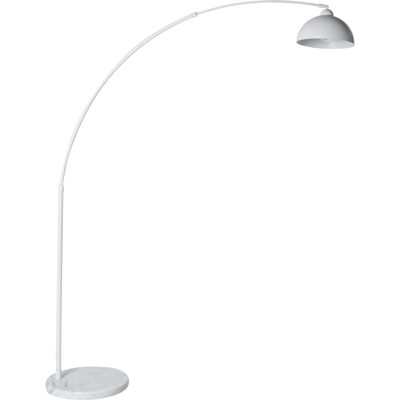 BELIANI Lámpara De Pie De Arco Estilo Moderno Sala De Estar Base De Mármol Estructura De Metal Pantalla Ajustable Blanco Cagayan BELIANI Lámpara De Pie De Arco Estilo Moderno Sala De Estar Base De Mármol Estructura De Metal Pantalla Ajustable Blanco Cagayan