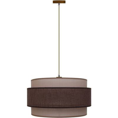 Wonderlamp Lámpara de techo marrón con triple pantalla de lino Wonderlamp Lámpara de techo marrón con triple pantalla de lino
