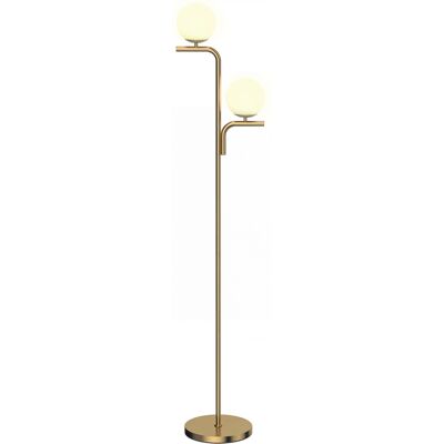 JHY DESIGN Lámpara De Pie Led, Lámpara Moderna Con 3 Temperaturas De Color, Pantalla De Cristal E Interruptor De Pie, Color Dorado. JHY DESIGN Lámpara De Pie Led, Lámpara Moderna Con 3 Temperaturas De Color, Pantalla De Cristal E Interruptor De Pie, Color Dorado.