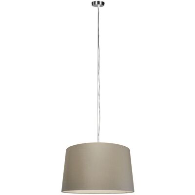 Diseño Lámpara Colgante Moderna De Acero Con Pantalla De 45 Cm Color Topo - Cappo 1 Textil /acero Redonda Adecuado Para Led Max. 1 X 60 Watt - Qazqa Diseño Lámpara Colgante Moderna De Acero Con Pantalla De 45 Cm Color Topo - Cappo 1 Textil /acero Redonda Adecuado Para Led Max. 1 X 60 Watt - Qazqa