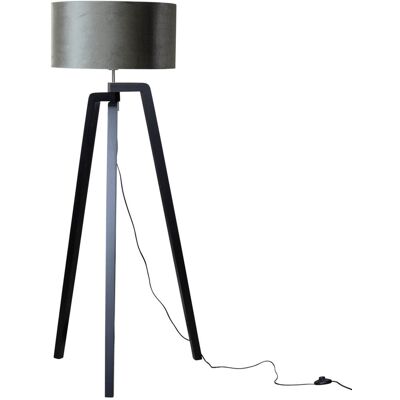 Qazqa Clásico/antiguo Lámpara De Pie Negra Con Pantalla De Terciopelo Verde 50 Cm - Puros Madera /terciopelo /textil Redonda Adecuado Para Led Max. 1 X Watt Qazqa Clásico/antiguo Lámpara De Pie Negra Con Pantalla De Terciopelo Verde 50 Cm - Puros Madera /terciopelo /textil Redonda Adecuado Para Led Max. 1 X Watt