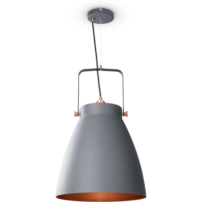 PACO HOME Boone PD Luz Colgante Industrial Gris - Lámpara de Suspensión y de Pie PACO HOME Boone PD Luz Colgante Industrial Gris - Lámpara de Suspensión y de Pie