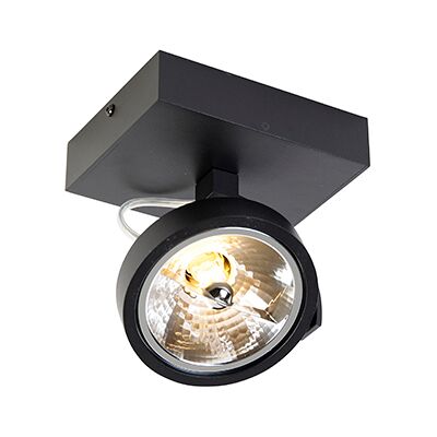 Moderno Foco De Diseño Negro Ajustable - Go Aluminio Redonda Adecuado Para Led Max. 1 X 3 Watt - Qazqa Moderno Foco De Diseño Negro Ajustable - Go Aluminio Redonda Adecuado Para Led Max. 1 X 3 Watt - Qazqa