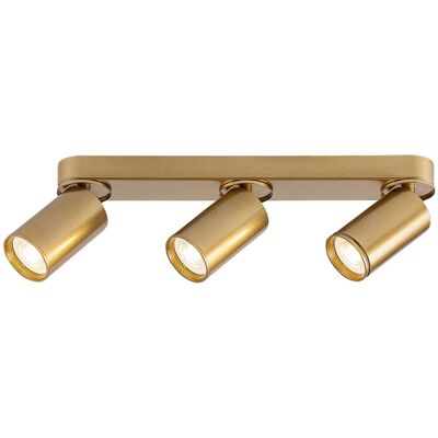 Lámpara De Techo Con Tira Dorada, Focos Móviles Para Salón/recibidor, 3xgu10 5w, Mirina Rabalux Lámpara De Techo Con Tira Dorada, Focos Móviles Para Salón/recibidor, 3xgu10 5w, Mirina Rabalux