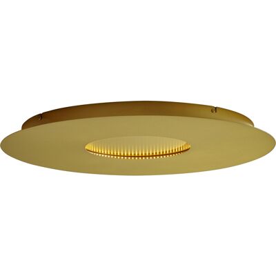 Qazqa - Moderno Lámpara De Techo Moderna Dorada De 60 Cm Con Led Regulable En 3 Pasos - Morning Acero Redonda Incluye Led Max. 1 X 26 Watt Qazqa - Moderno Lámpara De Techo Moderna Dorada De 60 Cm Con Led Regulable En 3 Pasos - Morning Acero Redonda Incluye Led Max. 1 X 26 Watt