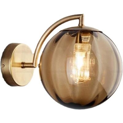 OEM Aplique De Pared Con Bola De Cristal Ámbar, Globo De Cristal Ámbar Con Base Dorada, Aplique De Pared Para Mesita De Noche (ámbar) -crezuo OEM Aplique De Pared Con Bola De Cristal Ámbar, Globo De Cristal Ámbar Con Base Dorada, Aplique De Pared Para Mesita De Noche (ámbar) -crezuo