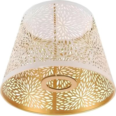 OEM Lámpara De Pie Pequeña Con Pantalla Blanca E27/e26, Diseño Floral Tallado En Hierro, Diseño Moderno Para El Hogar/sala De Estar, 13x19x15cm OEM Lámpara De Pie Pequeña Con Pantalla Blanca E27/e26, Diseño Floral Tallado En Hierro, Diseño Moderno Para El Hogar/sala De Estar, 13x19x15cm
