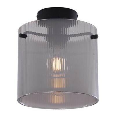 Art Déco Lámpara De Techo Art Déco Negra Con Cristal Ahumado - Laura Metálica /vidrio Redonda Adecuado Para Led Max. 1 X 15 Watt - Qazqa Art Déco Lámpara De Techo Art Déco Negra Con Cristal Ahumado - Laura Metálica /vidrio Redonda Adecuado Para Led Max. 1 X 15 Watt - Qazqa