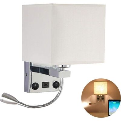 OEM Aplique De Pared Para Mesita De Noche, Lámpara De Pared Led Usb Flexible, Lámpara De Lectura, Soporte De Brazo Giratorio Para Dormitorio, Luz Nocturna De Pared E27 (bombillas No Incluidas) (1 Con Puer OEM Aplique De Pared Para Mesita De Noche, Lámpara De Pared Led Usb Flexible, Lámpara De Lectura, Soporte De Brazo Giratorio Para Dormitorio, Luz Nocturna De Pared E27 (bombillas No Incluidas) (1 Con Puer