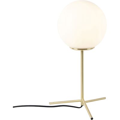 Art Déco Lámpara De Mesa Art Deco Latón Con Cristal Opalino 45,5 Cm - Pallon Vidrio /acero Esfera Adecuado Para Led Max. 1 X 40 Watt - Qazqa Art Déco Lámpara De Mesa Art Deco Latón Con Cristal Opalino 45,5 Cm - Pallon Vidrio /acero Esfera Adecuado Para Led Max. 1 X 40 Watt - Qazqa