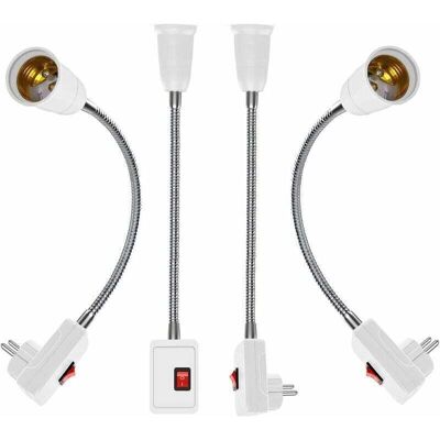 OEM 4 Unidades De Portalámparas Led E27 Para La Ue, Aplique De Pared Con Interruptor, Adaptador De Lámpara E27, Extensión De Enchufe De Pared, Toma E27 - Crezuo OEM 4 Unidades De Portalámparas Led E27 Para La Ue, Aplique De Pared Con Interruptor, Adaptador De Lámpara E27, Extensión De Enchufe De Pared, Toma E27 - Crezuo