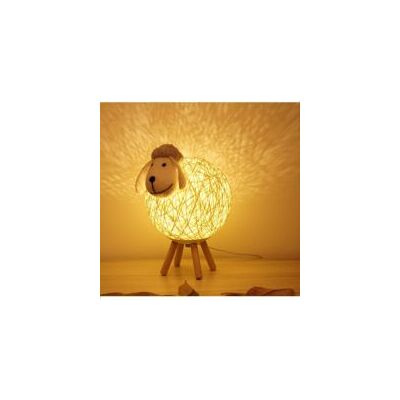 OEM Lámpara De Noche Led De 1 Pieza, Lámpara De Mesita De Noche De Ratán Con Forma De Oveja, Luz Nocturna Infantil - Crezuo OEM Lámpara De Noche Led De 1 Pieza, Lámpara De Mesita De Noche De Ratán Con Forma De Oveja, Luz Nocturna Infantil - Crezuo
