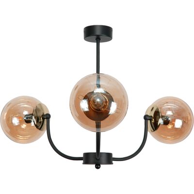 OEM Lámpara De Techo Colgante Negra Con Pantalla De Cristal Ámbar 15-132 Esti Ned OEM Lámpara De Techo Colgante Negra Con Pantalla De Cristal Ámbar 15-132 Esti Ned