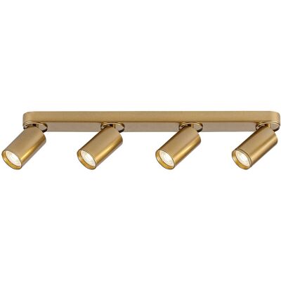 Lámpara De Techo Con Tira Dorada, Focos Móviles Para Salón/recibidor, 4xgu10 5w, Mirina Rabalux Lámpara De Techo Con Tira Dorada, Focos Móviles Para Salón/recibidor, 4xgu10 5w, Mirina Rabalux