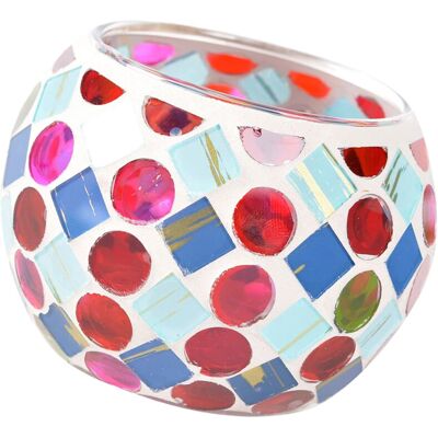 OEM Lámpara De Araña Moderna De Cristal Con Puntos Rojos Y Azules. OEM Lámpara De Araña Moderna De Cristal Con Puntos Rojos Y Azules.