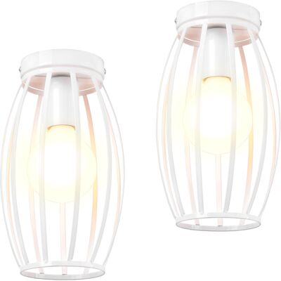 AXHUP 2X Lámpara de Techo Industrial Vintage - Luz con Jaula AXHUP 2X Lámpara de Techo Industrial Vintage - Luz con Jaula