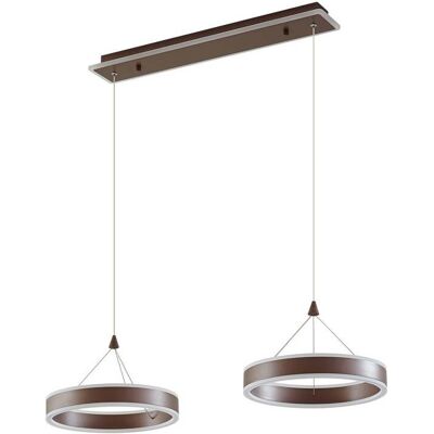 Lucande - Lámpara colgante moderna marrón de plástico 'Kolo' - Salón y comedor Lucande - Lámpara colgante moderna marrón de plástico 'Kolo' - Salón y comedor
