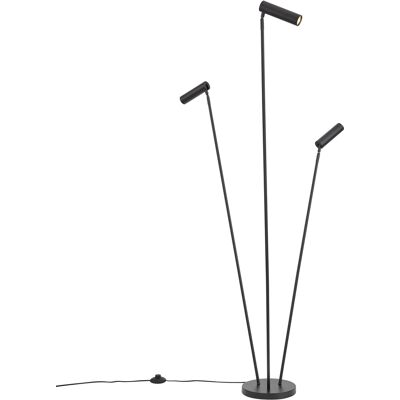 Qazqa Lámpara De Pie Moderna Negra 3 Luces Gu10 35mm - Thomas Qazqa Lámpara De Pie Moderna Negra 3 Luces Gu10 35mm - Thomas