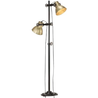 HELLOSHOP26 Lámpara De Pie Ajustable Con 2 Pantallas Estilo Industrial Salón Dormitorio 28 X 160 Cm De Hierro Latón 020046698 HELLOSHOP26 Lámpara De Pie Ajustable Con 2 Pantallas Estilo Industrial Salón Dormitorio 28 X 160 Cm De Hierro Latón 020046698