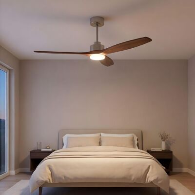 Forlight - Ventilador De Techo Stem Evo, Ø1320mm, Motor Dc Silencioso, 30w + 20w Led, Led Integrado, Cct Seleccionable, 3000k - 4000k - 5000k, Regulable, Palas Madera Oscura Forlight - Ventilador De Techo Stem Evo, Ø1320mm, Motor Dc Silencioso, 30w + 20w Led, Led Integrado, Cct Seleccionable, 3000k - 4000k - 5000k, Regulable, Palas Madera Oscura