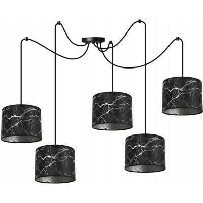 OEM Lámpara De Techo Colgante, Pantalla Con Estampado De Araña, Plateada OEM Lámpara De Techo Colgante, Pantalla Con Estampado De Araña, Plateada