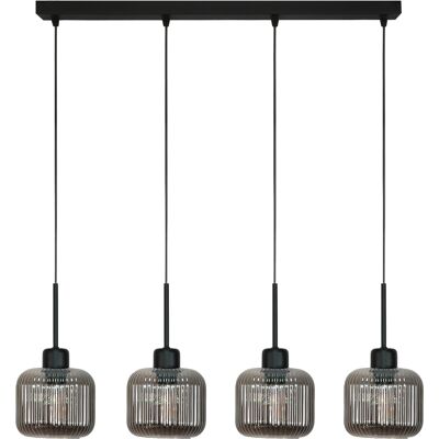 OEM Lámpara De Techo Colgante Con Tira Led Para Cocina, Grafito, Pantallas Negras, 4xe27, Beka Gris 15-001 OEM Lámpara De Techo Colgante Con Tira Led Para Cocina, Grafito, Pantallas Negras, 4xe27, Beka Gris 15-001