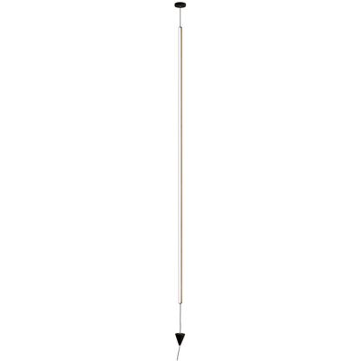 Lámpara Pie Suspendida Led Dimable Vertical Negra De Mantra Lámpara Pie Suspendida Led Dimable Vertical Negra De Mantra