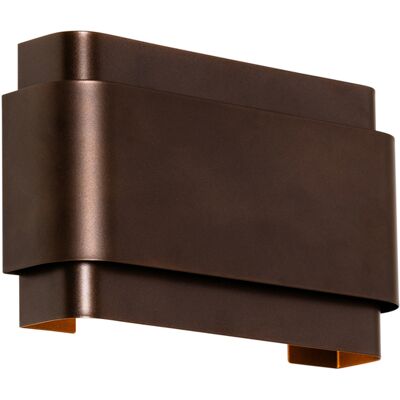 Qazqa Industrial Aplique Industrial Bronce Oscuro 2 Luces - Coen Acero Rectangular Adecuado Para Led Max. 2 X 5 Watt Qazqa Industrial Aplique Industrial Bronce Oscuro 2 Luces - Coen Acero Rectangular Adecuado Para Led Max. 2 X 5 Watt