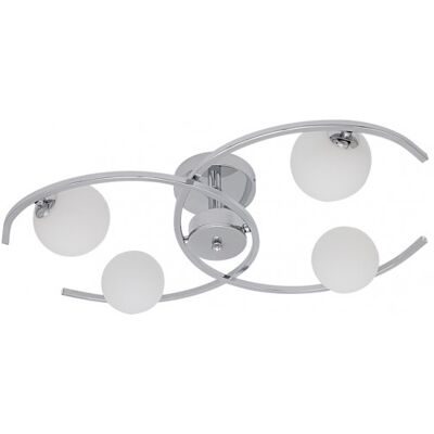 Fabrilamp Conil Lámpara de Techo 4 Luces Cromo - Lámpara de Techo Moderna Fabrilamp Conil Lámpara de Techo 4 Luces Cromo - Lámpara de Techo Moderna