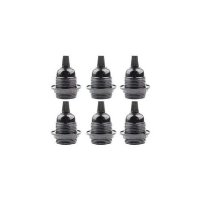 OEM 6 Portalámparas E27 Negros, Portalámparas De Plástico E27 De Rosca, Base Adaptadora Para Pantalla De Lámpara, Portalámparas De Repuesto, Aptos Para Lámparas De Mesa, De Pie O De Techo. - Crezuo OEM 6 Portalámparas E27 Negros, Portalámparas De Plástico E27 De Rosca, Base Adaptadora Para Pantalla De Lámpara, Portalámparas De Repuesto, Aptos Para Lámparas De Mesa, De Pie O De Techo. - Crezuo