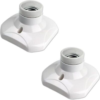OEM Portalámparas De Techo E27 De Rosca Para Lámpara De Pared Interior, 230 V Ca, Portalámparas Led, Base De Plástico Para Techo De Garaje/taller, Paquete De 2 - Crezuo OEM Portalámparas De Techo E27 De Rosca Para Lámpara De Pared Interior, 230 V Ca, Portalámparas Led, Base De Plástico Para Techo De Garaje/taller, Paquete De 2 - Crezuo