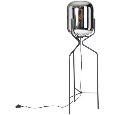 Diseño Lámpara De Pie De Diseño Negra Con Cristal Ahumado - Bliss Acero /vidrio Alargada Adecuado Para Led Max. 1 X 60 Watt - Qazqa Diseño Lámpara De Pie De Diseño Negra Con Cristal Ahumado - Bliss Acero /vidrio Alargada Adecuado Para Led Max. 1 X 60 Watt - Qazqa