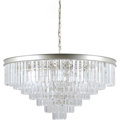 Italux Verdes - Lámpara Colgante Golden Champagne 14 Luces Con Pantalla De Cristal, E14 Italux Verdes - Lámpara Colgante Golden Champagne 14 Luces Con Pantalla De Cristal, E14