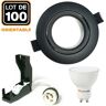 EUROPALAMP 100 Empotrables Negro Mate con led GU10 7W eqv. 56W Blanco Frío 6000K