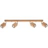 Lighting Keke Foco de Techo Bar Madera Cuadrado Roble, 4x GU10 - Sollux